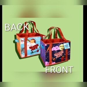 Trader Joes Standup Reinforced Collapsible Bag/Box Lmtd Surrealist Relea…